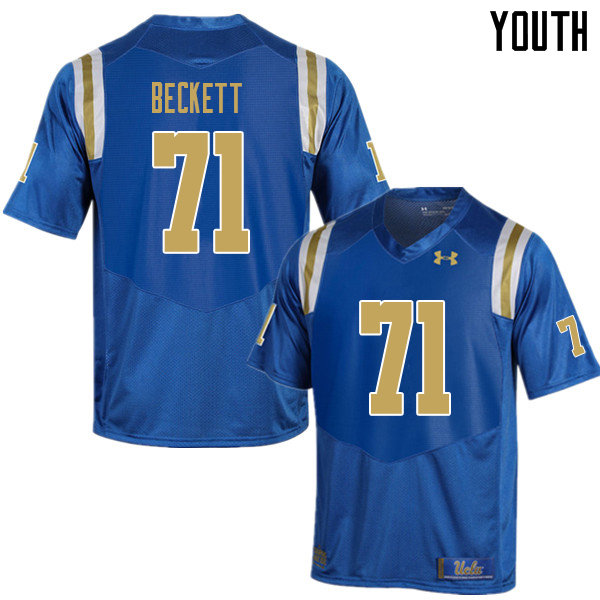Youth #71 Baraka Beckett UCLA Bruins College Football Jerseys Sale-Blue